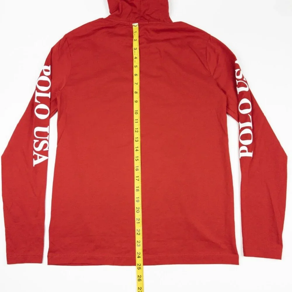 Polo Ralph Lauren Suicide Skier Hoodie Men's XS Pullover Lightweight Red - Picture 11 of 14